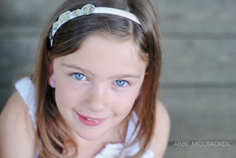 young girl with gorgeous blue eyes