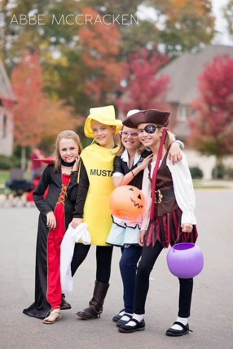 children ready for Halloween in Matthews, NC