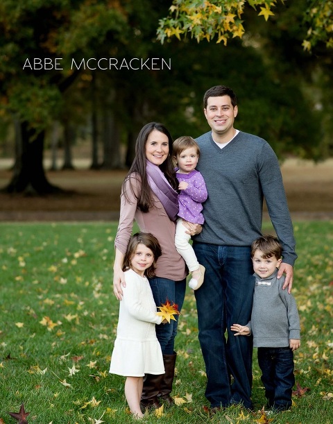 family of five at Mint Museum