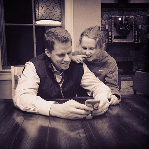 iPhone image - father and daughter bonding from photographer Abbe McCracken