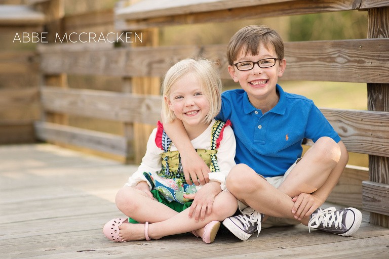 Joyful siblings having fun together