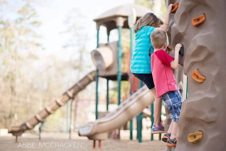 Project 52: Sibling on playground, charlotte family photography