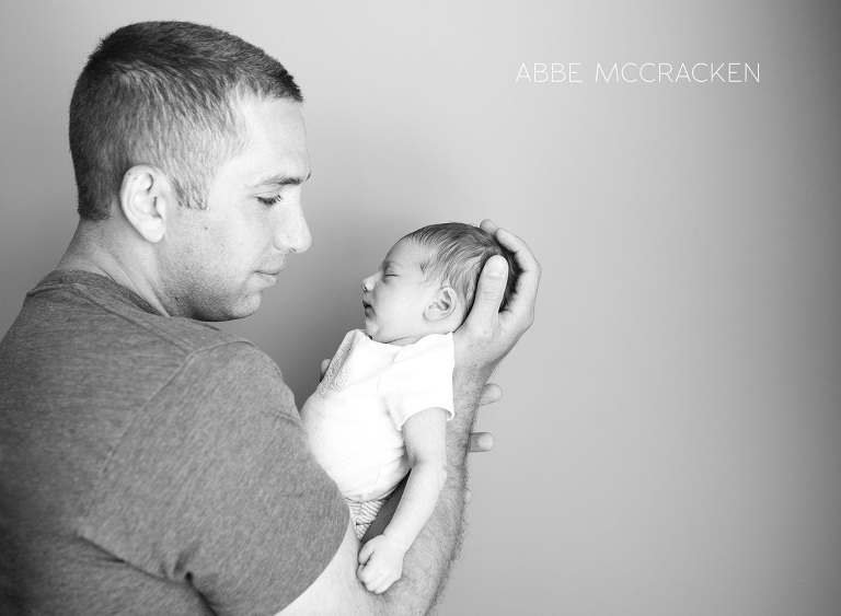 Father and newborn son