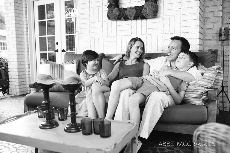 family on porch - summer portraits