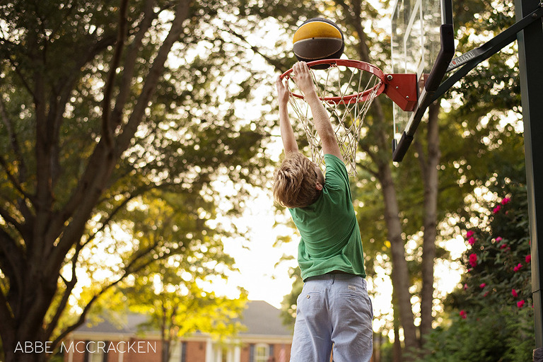 playing basketball at the Bar Mitzvah after party