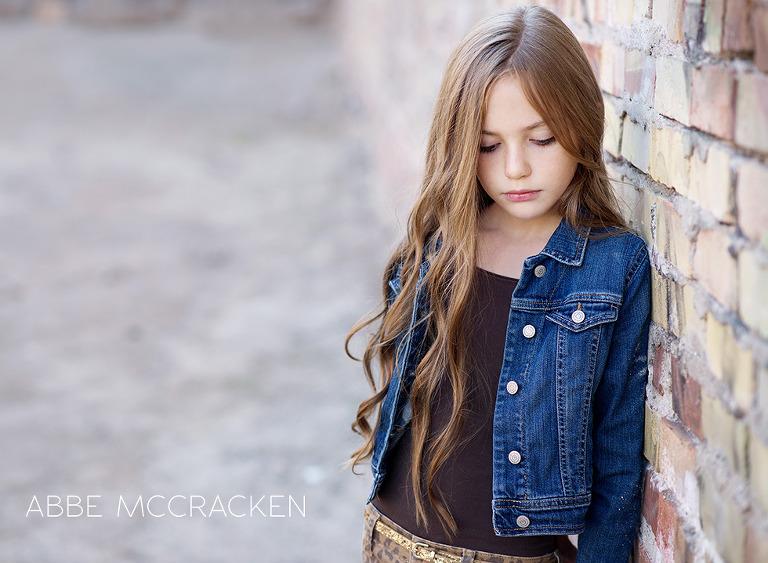 stunning girl in urban setting