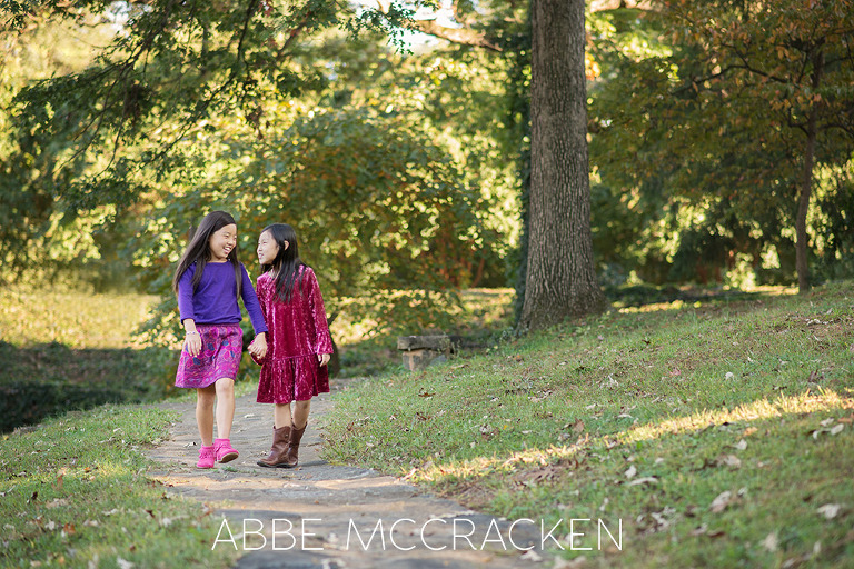 Children walking hand-in-hand