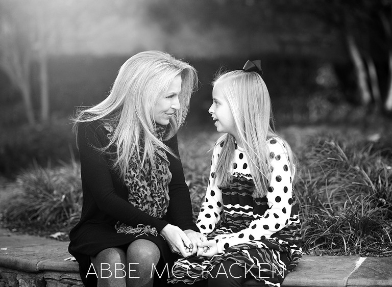mother daughter portrait, family photography on the Green in uptown Charlotte