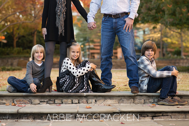 family portrait in uptown Charlotte, NC