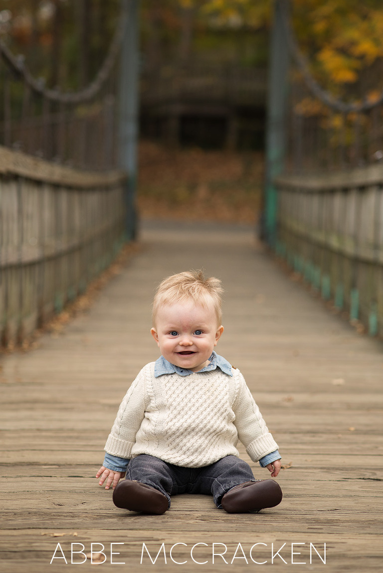 8 month old baby boy - baby portraits in Freedom Park, Charlotte NC
