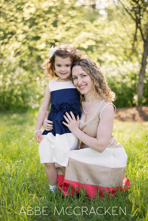 mother daughter spring portrait