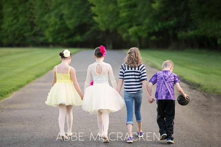 photographer Abbe McCracken's children join the dance photography shoot fun