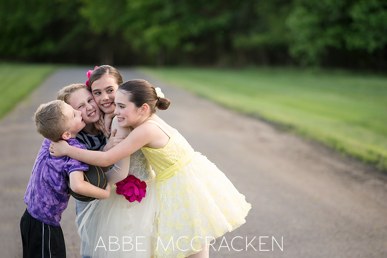 photographer Abbe McCracken's children join the dance photography shoot fun