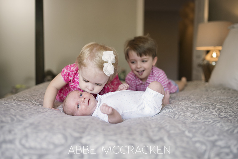 siblings and a newborn baby boy - newborn lifestyle photography