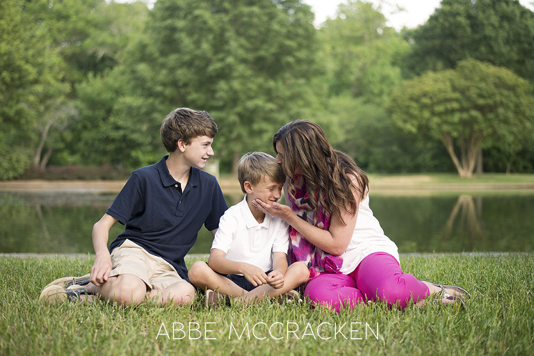 Mother and sons in Freedom Park, Charlotte