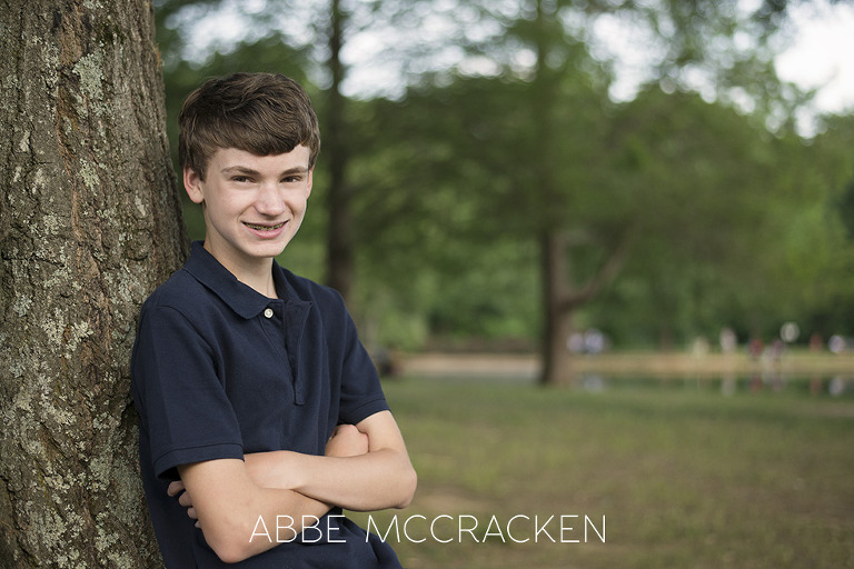 Teen portrait in Freedom Park, Charlotte