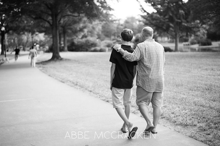 Father and son in Freedom Park