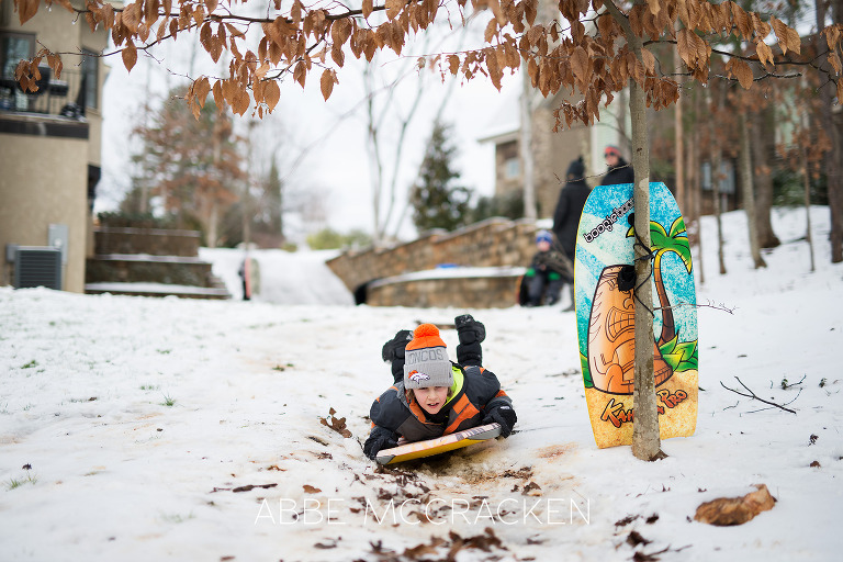 Charlotte NC Snow Day | Charlotte Childrens Photographer Abbe McCracken