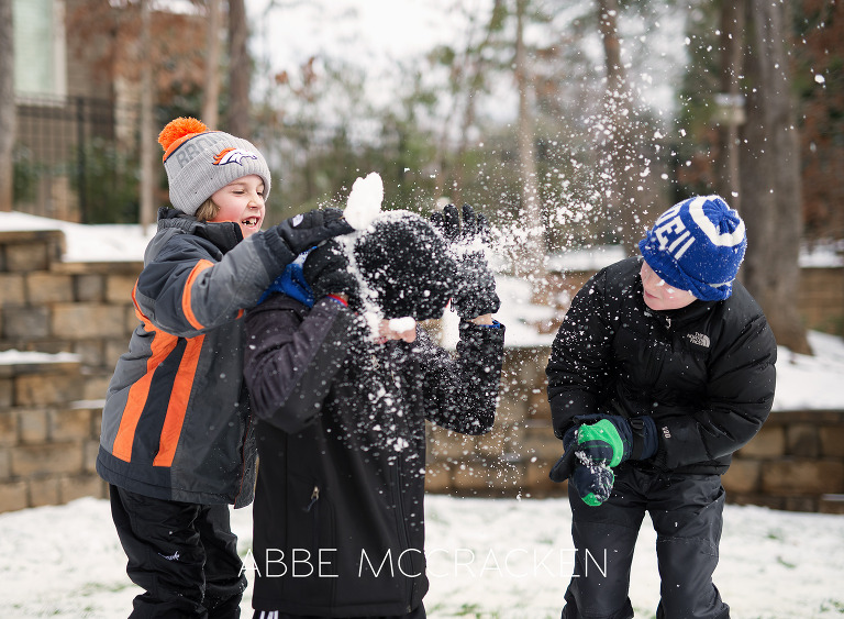 Charlotte NC Snow Day | Charlotte Childrens Photographer Abbe McCracken