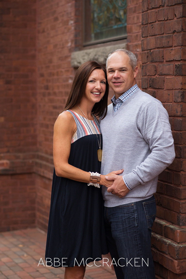 Happy couple photographed in Uptown Charlotte