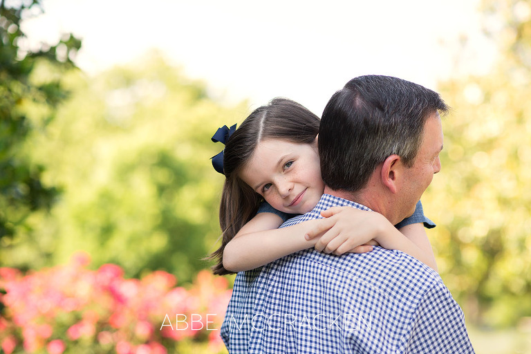 Portrait of a father and daughter taken at Carmel Country Club