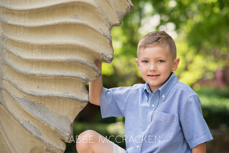Spring Family Portraits in Uptown Charlotte - young boy