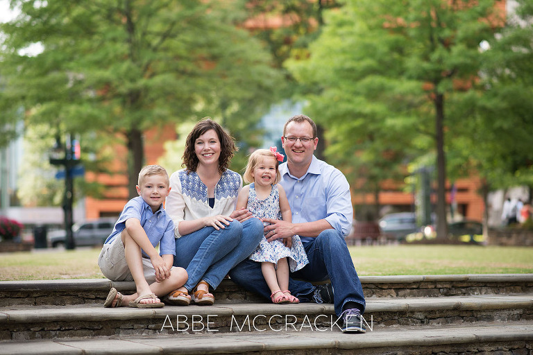Family photography - spring family portraits in Uptown Charlotte