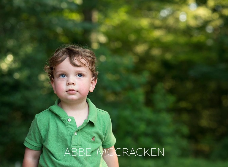 Summer portrait of a toddler at Squirrel Lake Park in Matthews, NC - July 2016