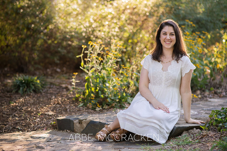 Portrait of adult daughter with gorgeous backlighting, taken during a family photography session
