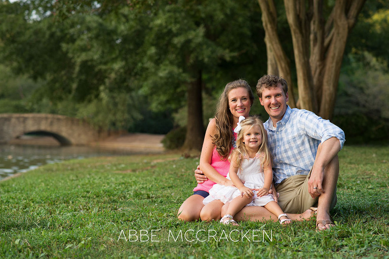 Portrait of a family of three in Freedom Park