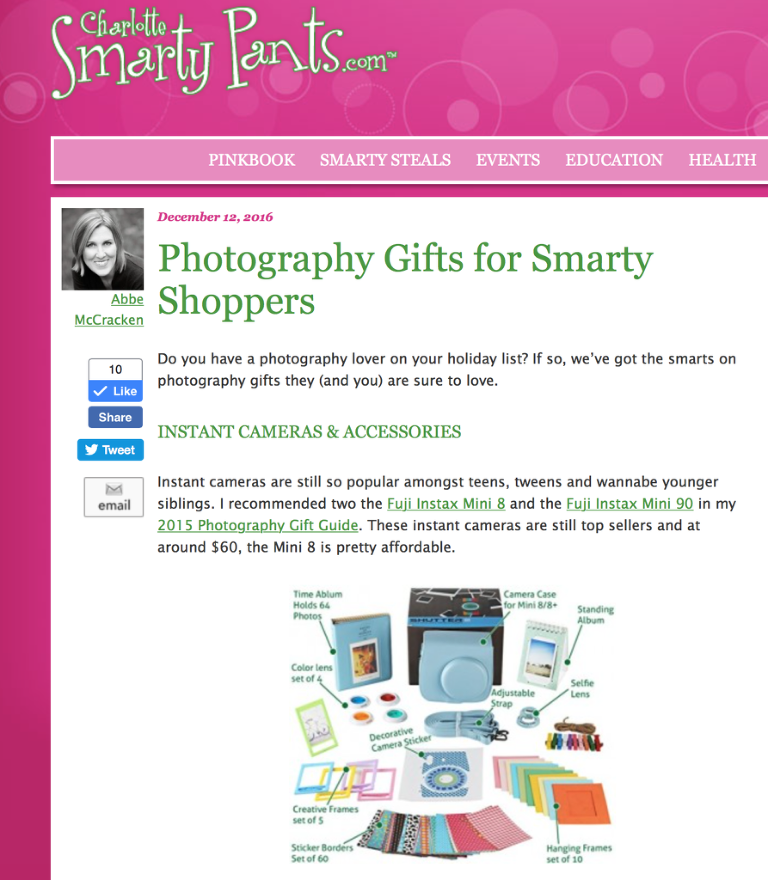 Photography Gifts for Smarty Shoppers