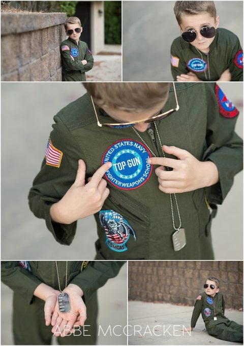 Halloween pictures - Child in Top Gun's Maverick costume