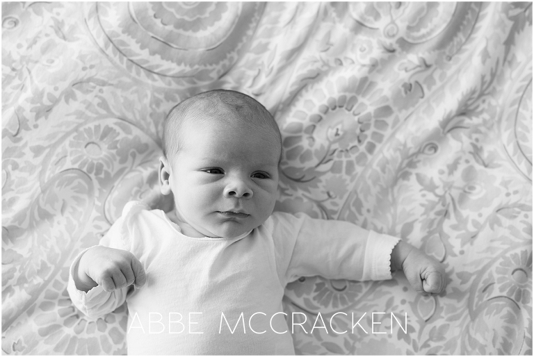 Newborn lifestyle photography session - portrait of baby boy