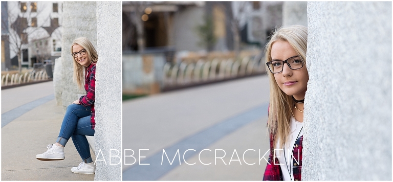 Senior portraits in Uptown Charlotte