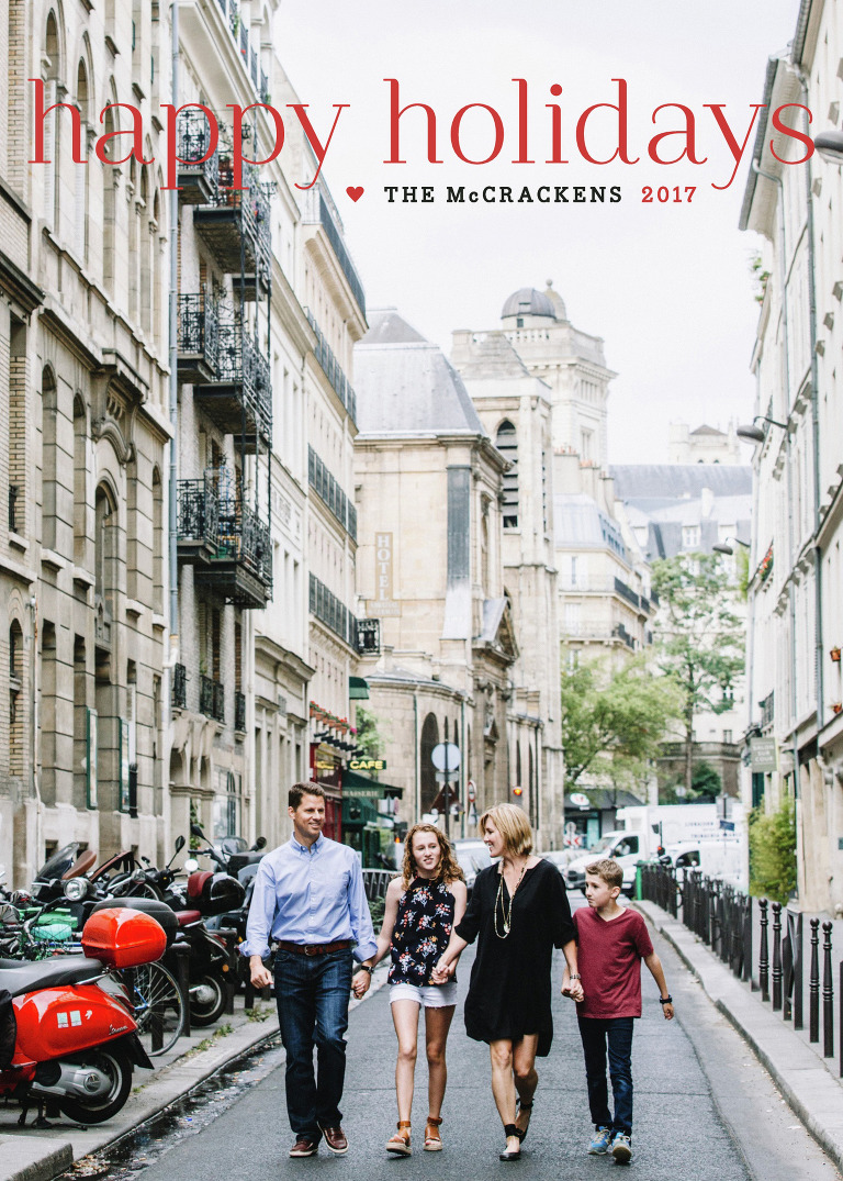 Charlotte NC Family Photographer Abbe McCracken and family in Paris, France - Our Family Holiday Card 2017