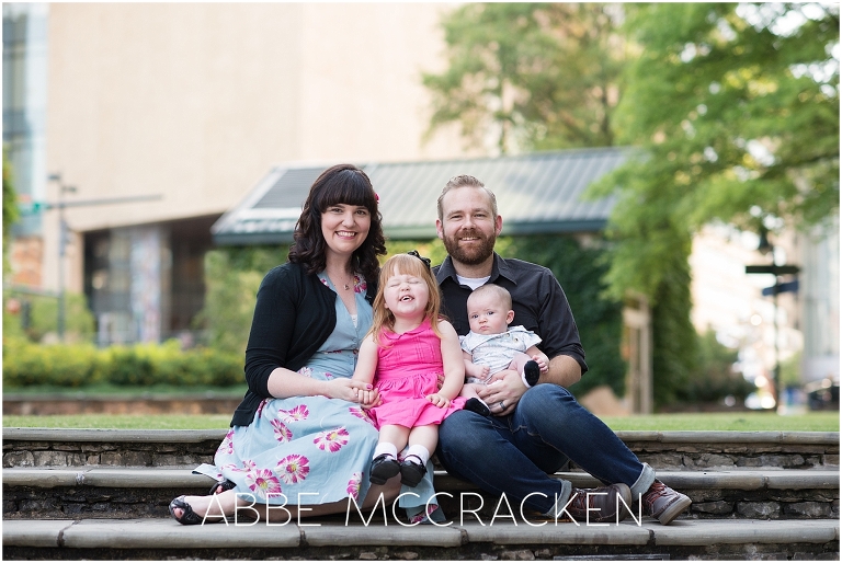 Spring family pictures in Uptown Charlotte