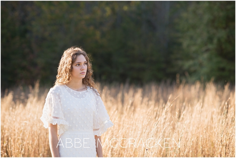 Natural senior pictures photographed in Marvin, NC