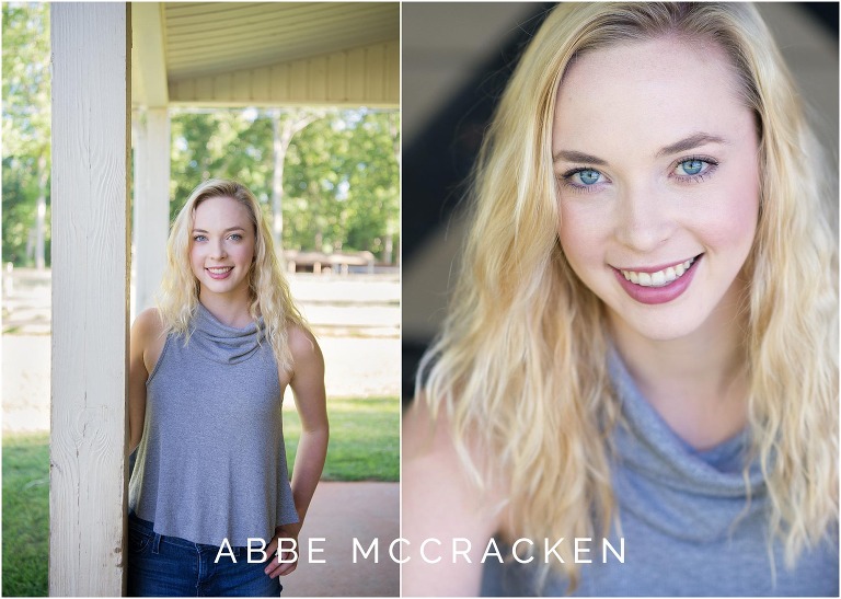 Senior portraits on a farm in Waxhaw, NC