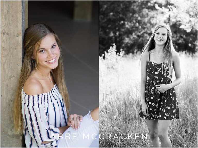 Senior portraits at Marvin Efird Park, south of Charlotte, NC