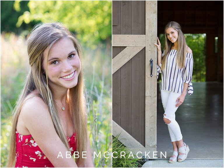 Senior portraits at Marvin Efird Park, south of Charlotte, NC