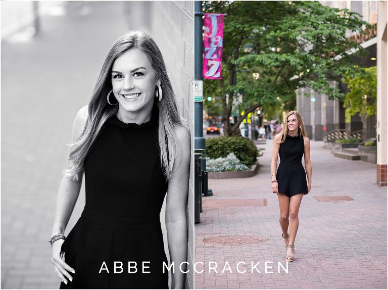 Urban senior portraits in uptown Charlotte, North Carolina