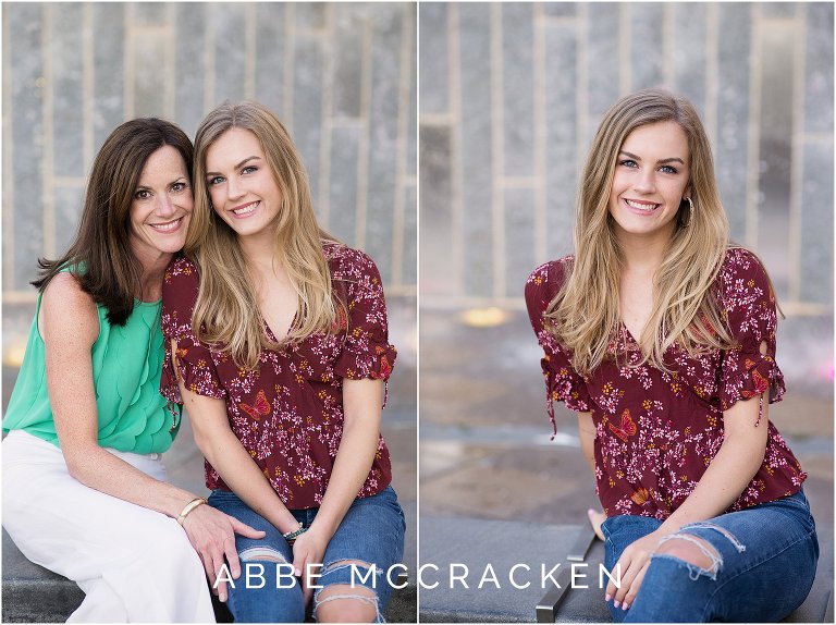 High school senior portraits with mom