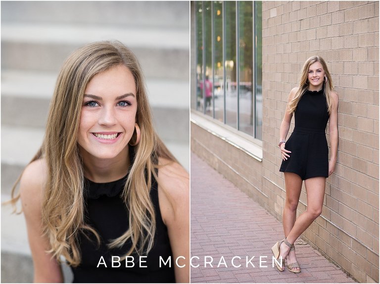 Senior portraits in urban Uptown Charlotte NC