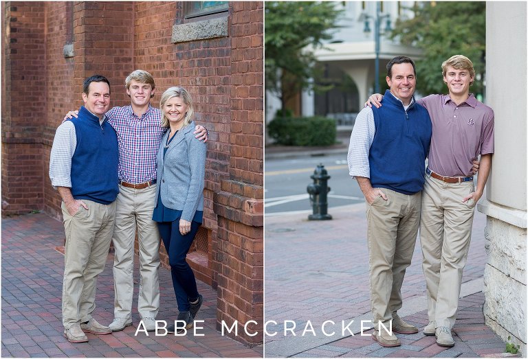 High school senior portraits with parents