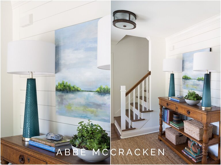 interior design photography foyer of a lake home