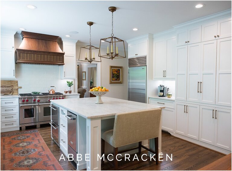 Renovated kitchen in Charlotte, NC designed by The Warrick Company