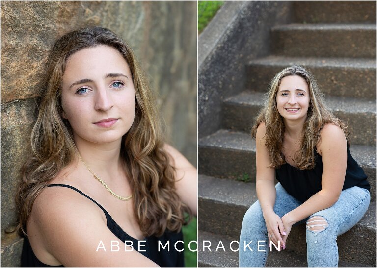 Causal portraits from senior photo session in Charlotte, NC
