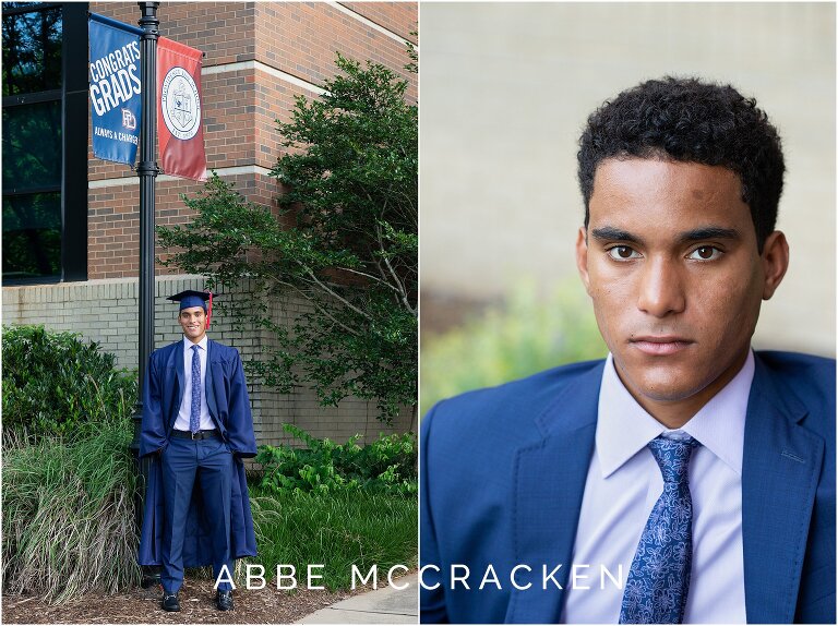Senior pictures on campus at Providence Day School