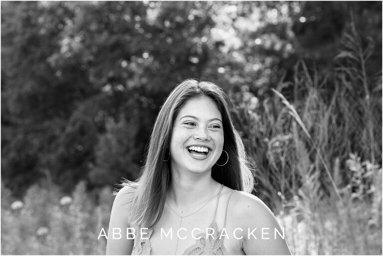 high school senior laughing
