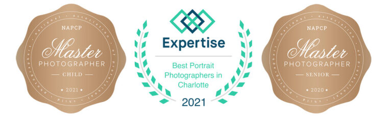 Recent Photography Awards for Abbe McCracken including Best Portrait Photographers in Charlotte and two Master Photography Certifications